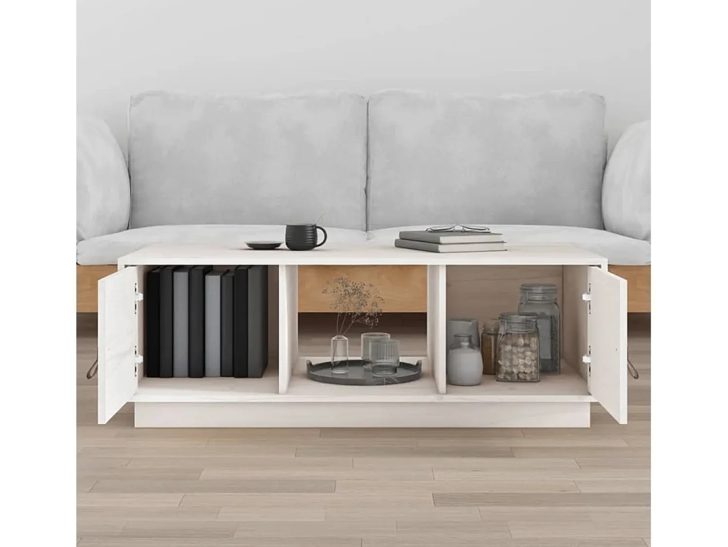 Mesa de centro 100x50x35 cm pinho maciço PT943900^ Mesa De Centro
