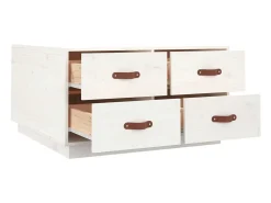 Mesa De Centro*vidaxl Mesa de centro 80x80x45 cm pinho maciço Branco