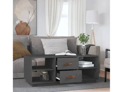 Mesa De Centro* Mesa de centro 100x50x41 cm pinho maciço cinza PT518258 Cinzento
