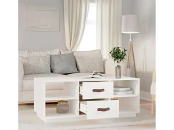 Mesa De Centro| Mesa de centro 100x50x41 cm pinho maciço PT633702 Branco