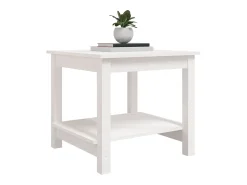 Mesa De Centro| Mesa de centro 50x50x45 cm pinho maciço PT284789 Branco