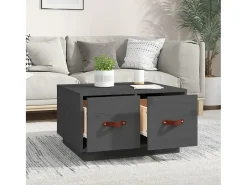 Mesa De Centro| Mesa de centro 60x53x35 cm pinho maciço cinza PT335694 Cinzento