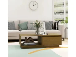 Mesa De Centro* Mesa de centro 110x50x33,5 cm pinho maciço mel PT720835 Castanho
