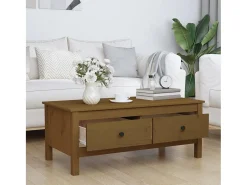 Mesa De Centro* Mesa de centro 100x50x40 cm pinho maciço mel PT157332 Castanho
