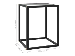 vidaxl Mesa de centro 40x40x50 cm com vidro temperado^ Mesa De Centro