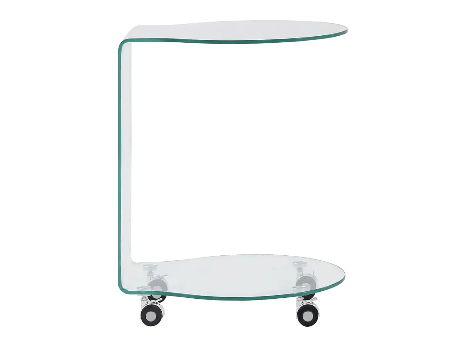 Mesa De Apoio* Mesa de centro 45x40x58 cm vidro temperado PT114637 Transparente