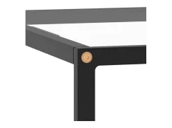 Mesa De Centro* Mesa de centro 80x80x35 cm vidro temperado PT311334 Preto