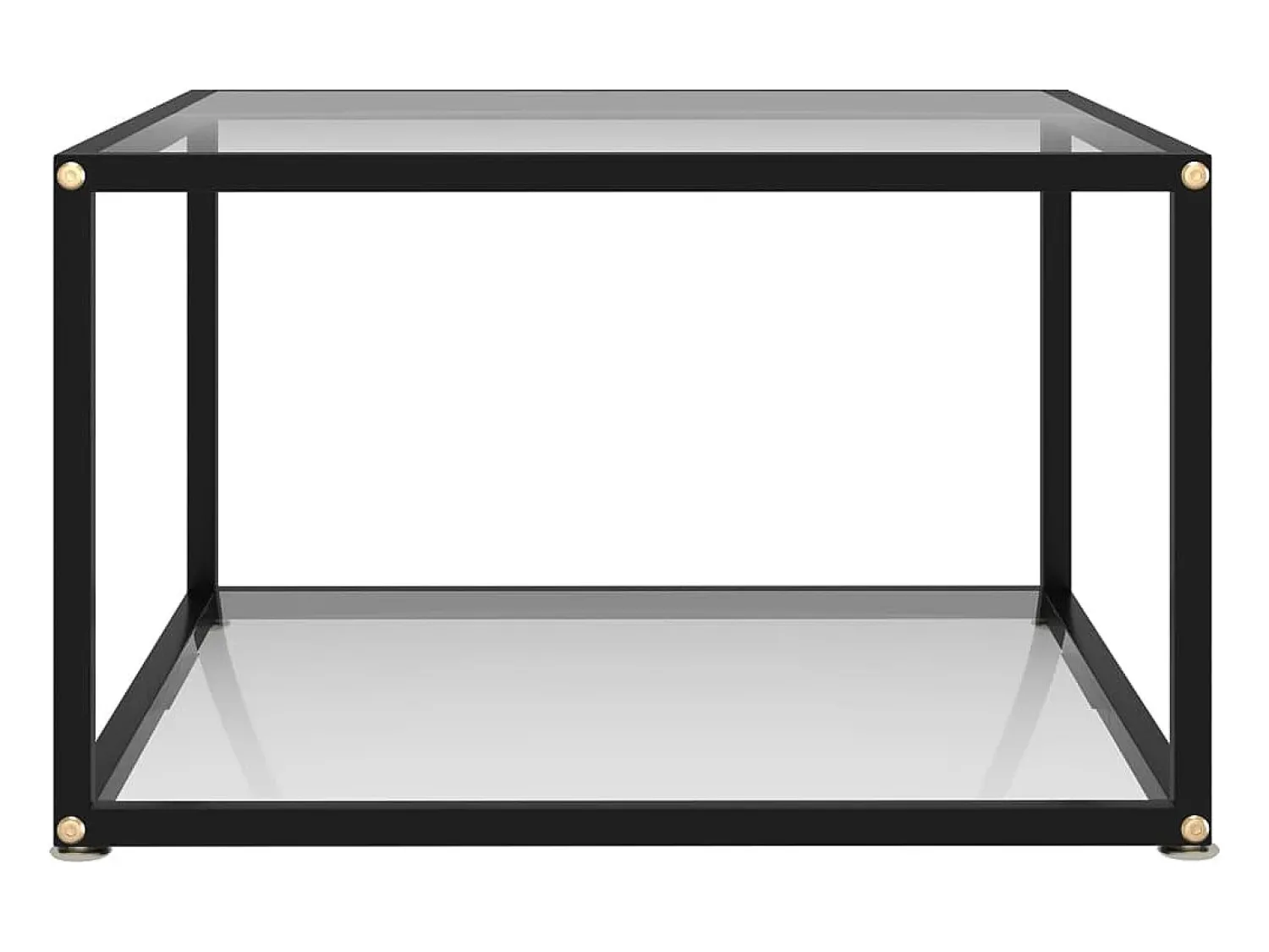 New vidaxl Mesa de centro 60x60x35 cm vidro temperado Transparente