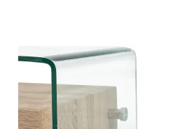 Mesa De Centro* Mesa de centro 98x45x31 cm vidro temperado PT113912 Transparente
