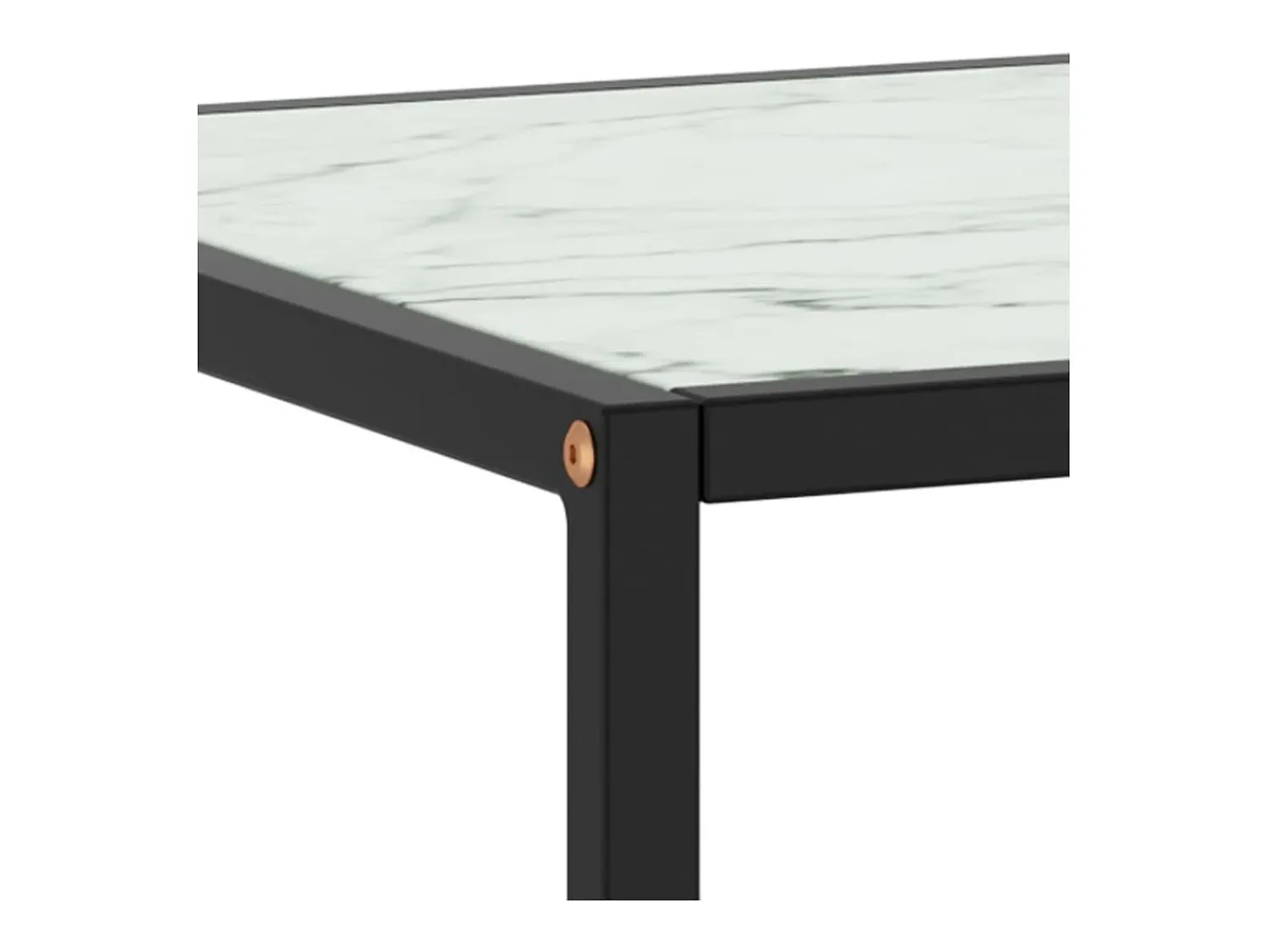 Mesa De Centro* Mesa de centro 100x50x35 cm vidro mármore branco PT153973 Preto