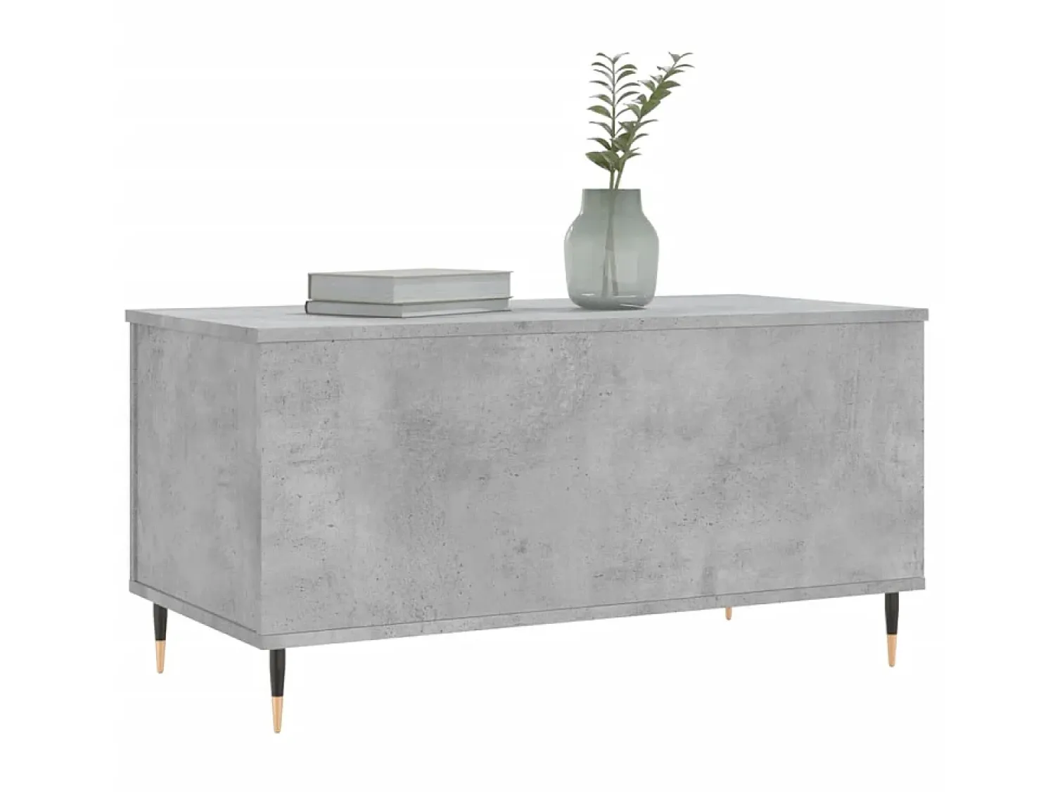 Mesa De Centro| Mesa de centro 90x44,5x45 derivados de madeira cimento PT550908 Cinzento
