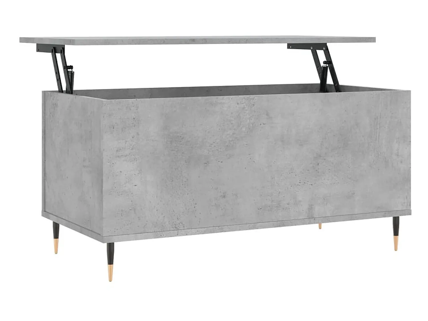 Mesa De Centro| Mesa de centro 90x44,5x45 derivados de madeira cimento PT550908 Cinzento