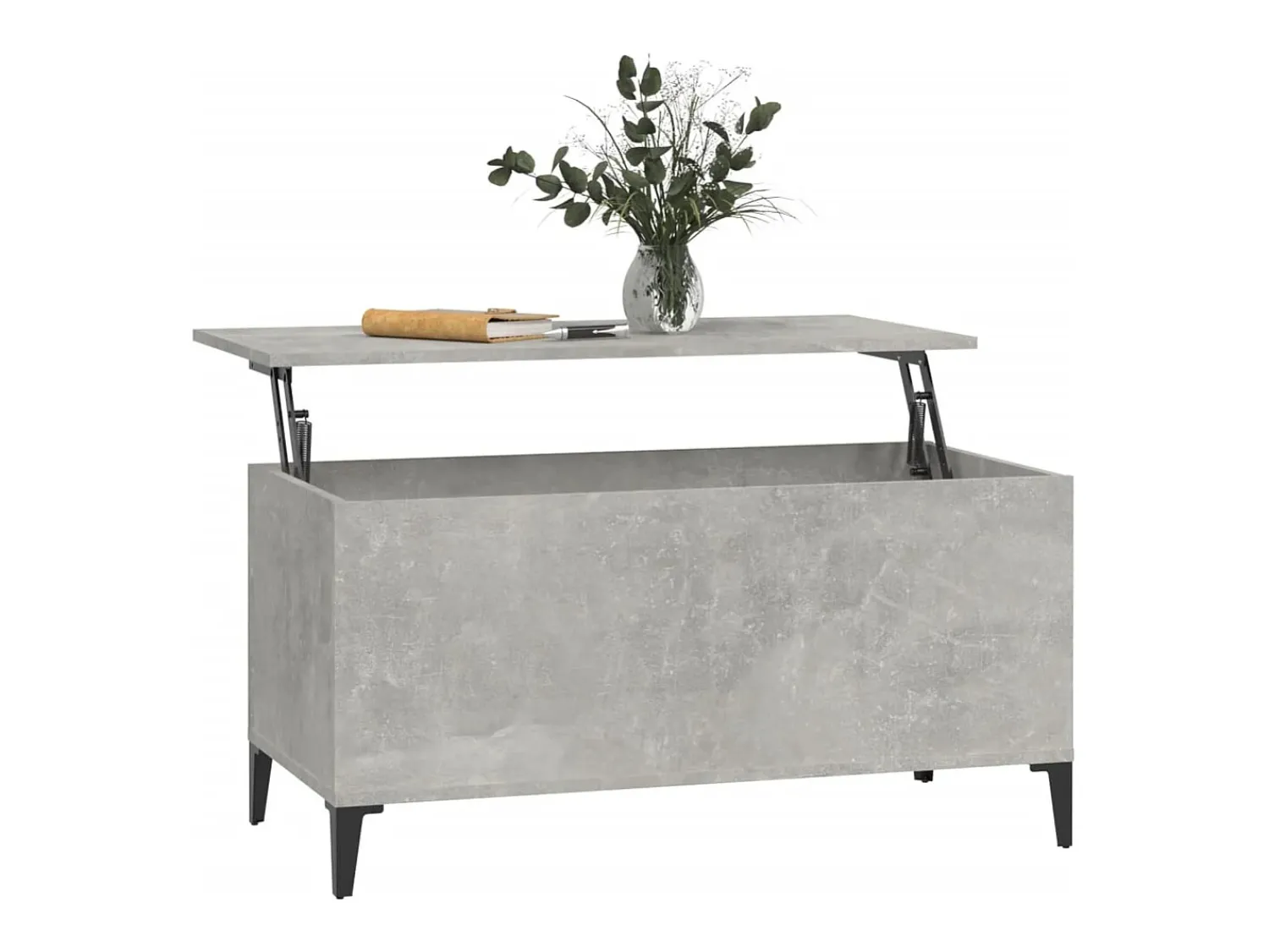 Mesa De Centro*vidaxl Mesa de centro 90x44,5x45 derivados de madeira cimento Cinzento