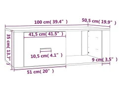 Mesa De Centro*vidaxl Mesa de centro 100x50,5x35 derivados madeira carvalho castanho Natural claro