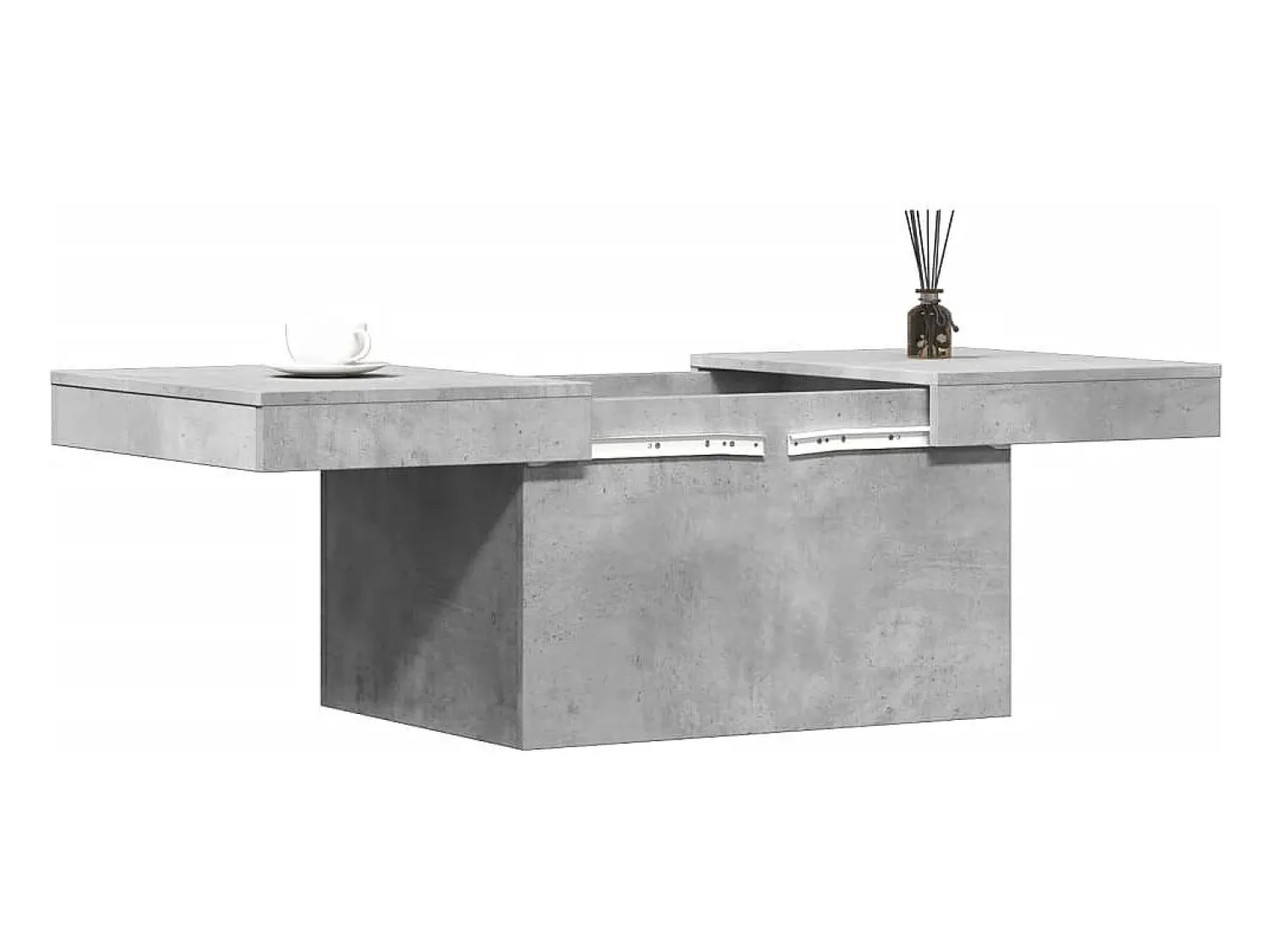 Mesa De Centro* Mesa de centro 100x55x40 derivados de madeira cimento PT148449 Cinzento