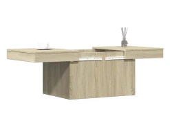 Mesa De Centro| Mesa de centro 100x55x40 derivados de madeira carvalho sonoma PT179199 Castanho