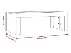Mesa De Centro|vidaxl Mesa de centro 102x50x36 madeira processada cinza cimento Cinzento