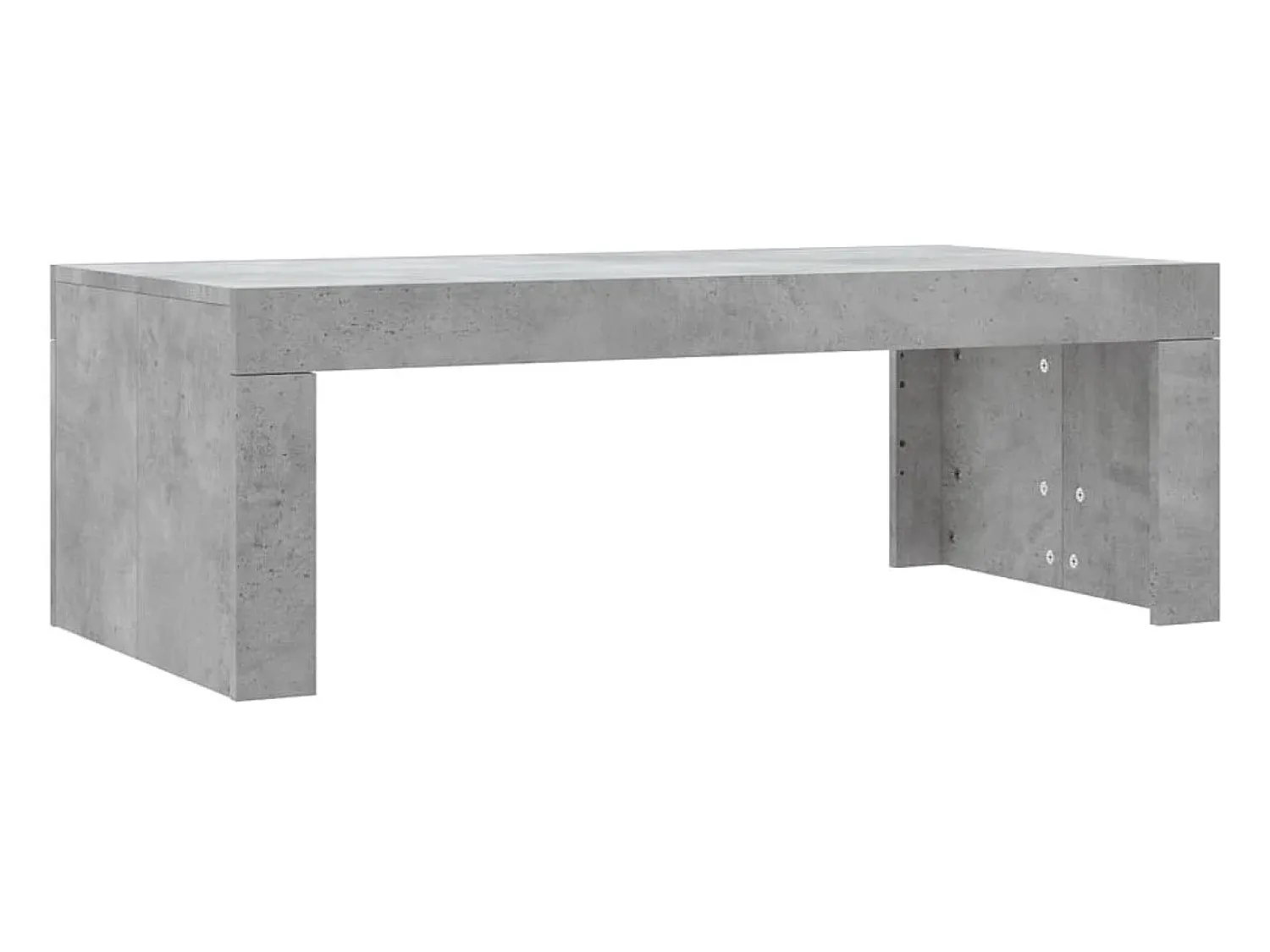 Mesa De Centro* Mesa de centro 102x50x36 madeira processada cinza cimento PT622715 Cinzento