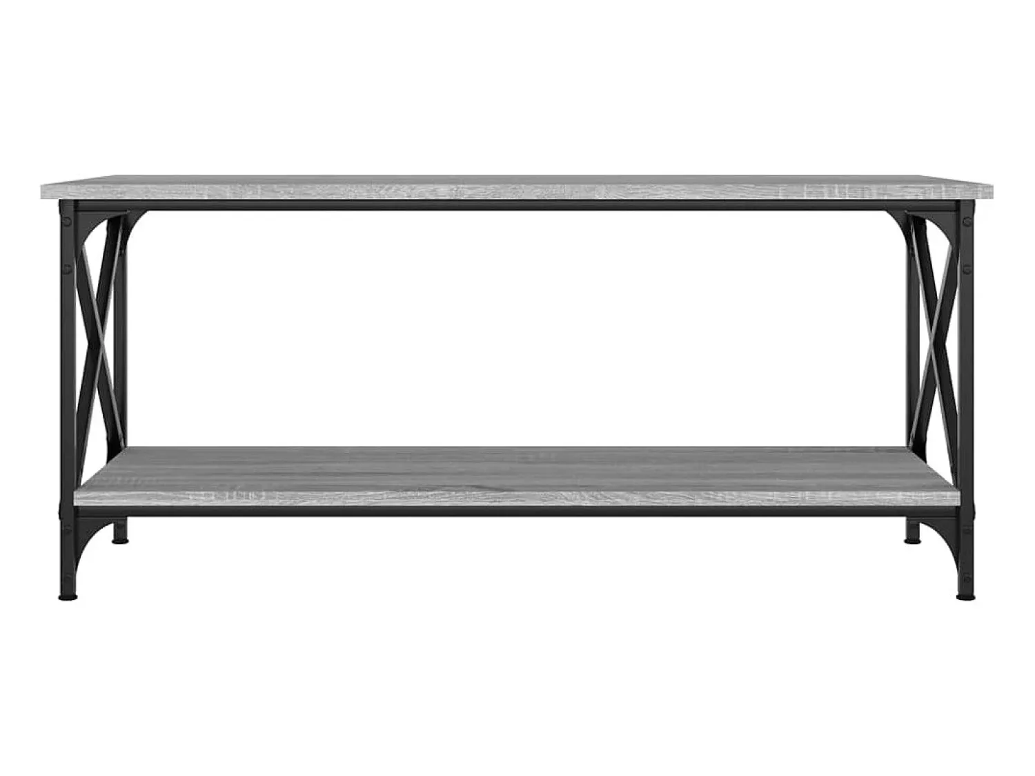Mesa De Centro*vidaxl Mesa de centro 100x45x45cm derivados madeira/ferro cinza sonoma Cinzento