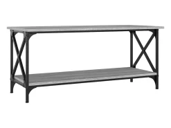 Mesa De Centro*vidaxl Mesa de centro 100x45x45cm derivados madeira/ferro cinza sonoma Cinzento