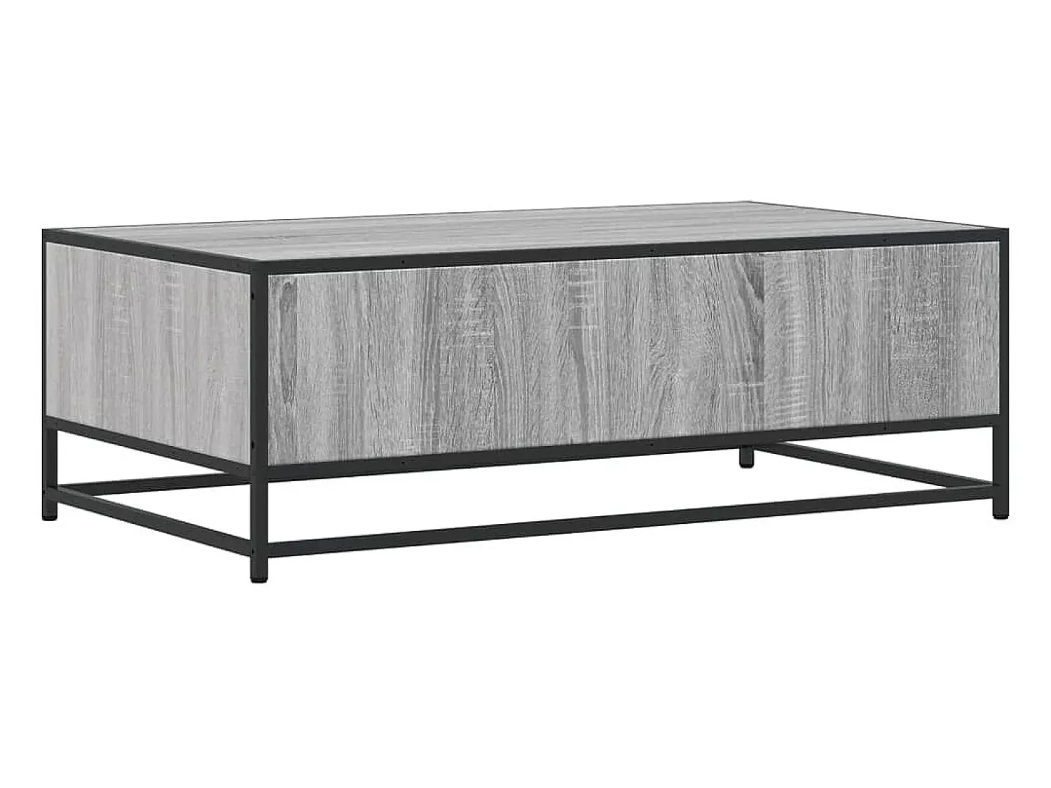 Sale vidaxl Mesa de centro 100x57x35cm deriv. madeira/metal sonoma Cinzento