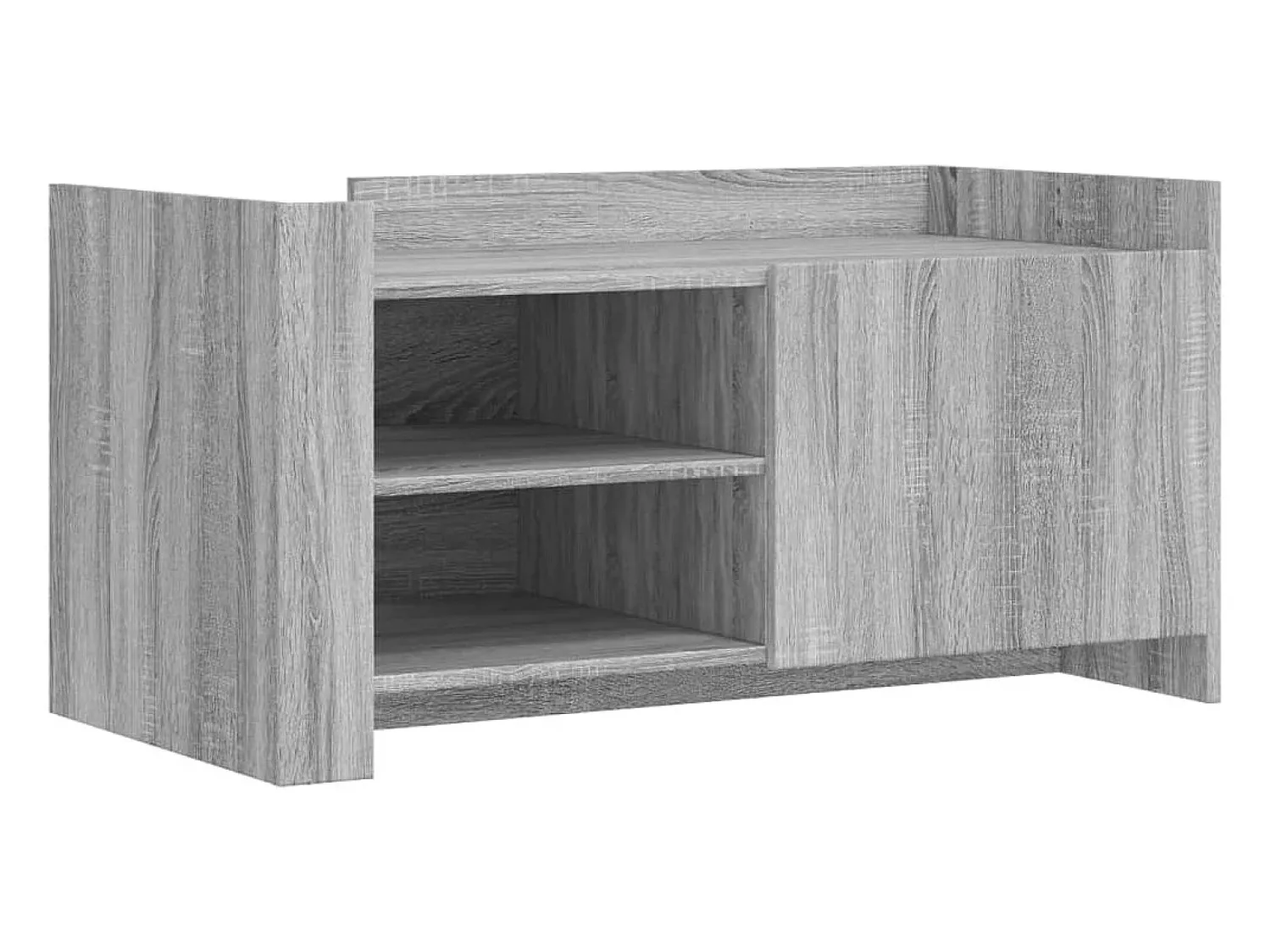 Mesa De Centro| Mesa de centro 100x50x50cm derivados de madeira sonoma PT281935 Cinzento