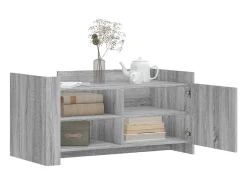 Mesa De Centro| Mesa de centro 100x50x50cm derivados de madeira sonoma PT281935 Cinzento