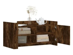 New Mesa de centro 100x50x50cm derivados de madeira carvalho fumado PT678095 Castanho