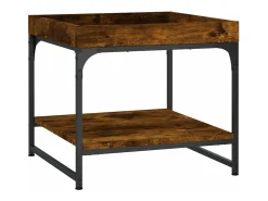 Mesa De Centro|vidaxl Mesa de centro 49,5x49,5x45cm derivados madeira carvalho fumado Natural claro