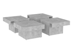 Sale Mesa de centro 90x90x28cm derivados de madeira cimento PT275235 Cinzento