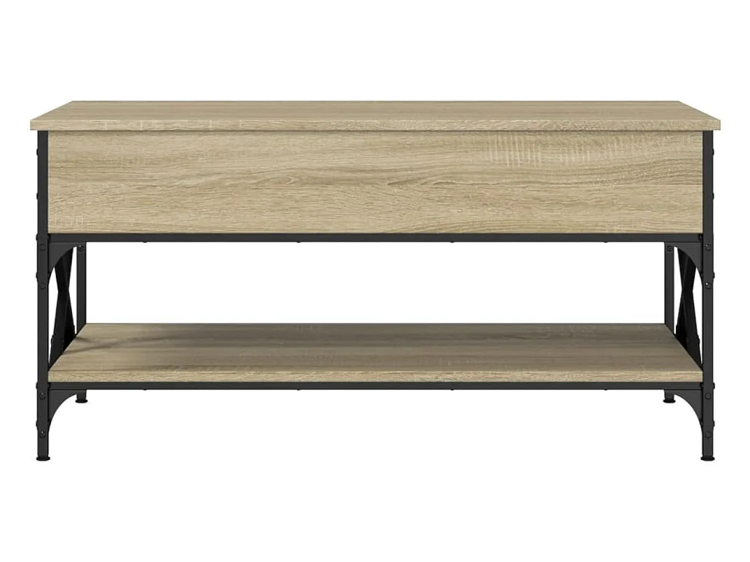 Mesa de centro 100x50x50cm deriv. madeira/metal carvalho sonoma PT358752 Castanho