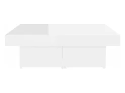 Mesa De Centro|vidaxl Mesa de centro 90x90x28cm derivados de madeira brilhante Branco