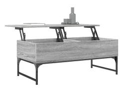 Mesa De Centro|vidaxl Mesa de centro 100x50x40cm deriv. madeira/metal sonoma Cinzento