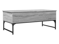 Mesa De Centro|vidaxl Mesa de centro 100x50x40cm deriv. madeira/metal sonoma Cinzento