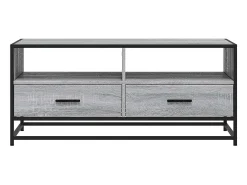 vidaxl Mesa de centro 100x50x45cm derivados madeira/metal cinza sonoma^ Mesa De Centro