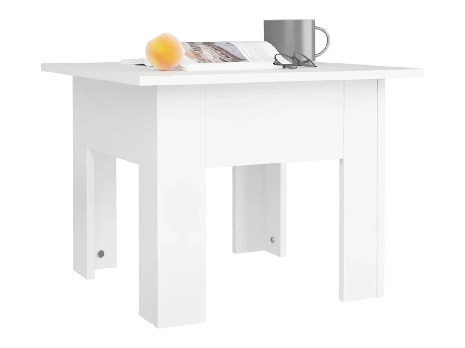 Mesa De Centro*vidaxl Mesa de centro 55x55x42cm derivados de madeira Branco