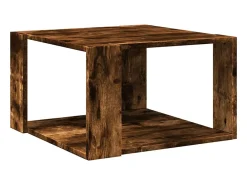 Mesa De Centro*vidaxl Mesa de centro 51,5x51,5x30cm derivados madeira carvalho fumado Castanho