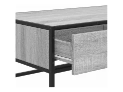 vidaxl Mesa de centro 100x50x35cm deriv. madeira/metal sonoma^ Mesa De Centro