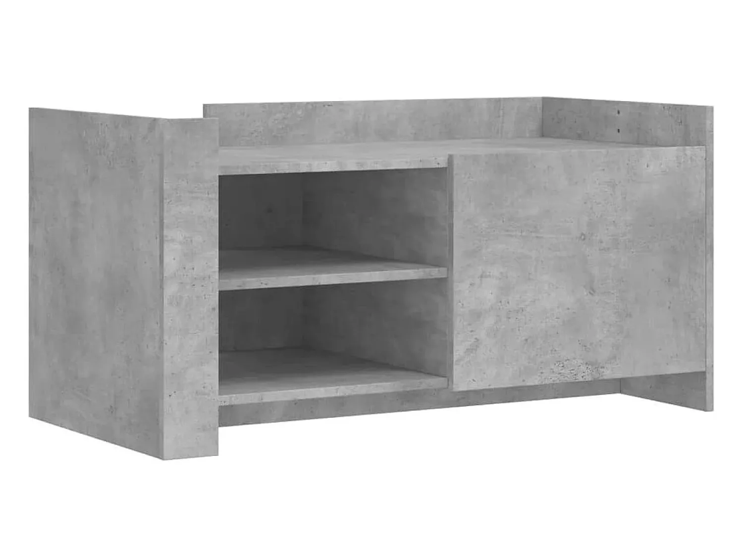 Mesa De Centro| Mesa de centro 100x50x50cm derivados de madeira cinza cimento PT808146 Cinzento