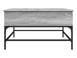 Mesa De Centro*vidaxl Mesa de centro 80x80x45cm deriv. madeira/metal sonoma Cinzento