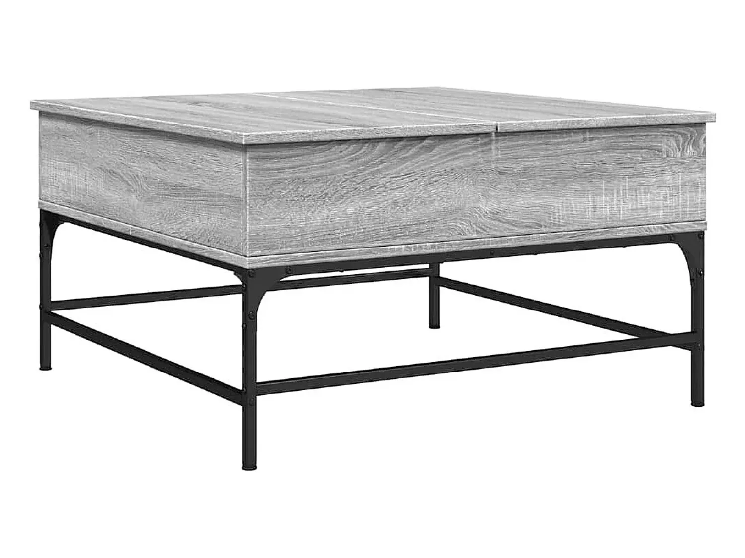 Mesa De Centro*vidaxl Mesa de centro 80x80x45cm deriv. madeira/metal sonoma Cinzento
