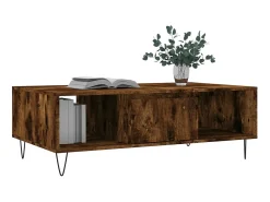Mesa de centro 104x60x35cm derivados de madeira carvalho fumado PT478326^ Mesa De Centro