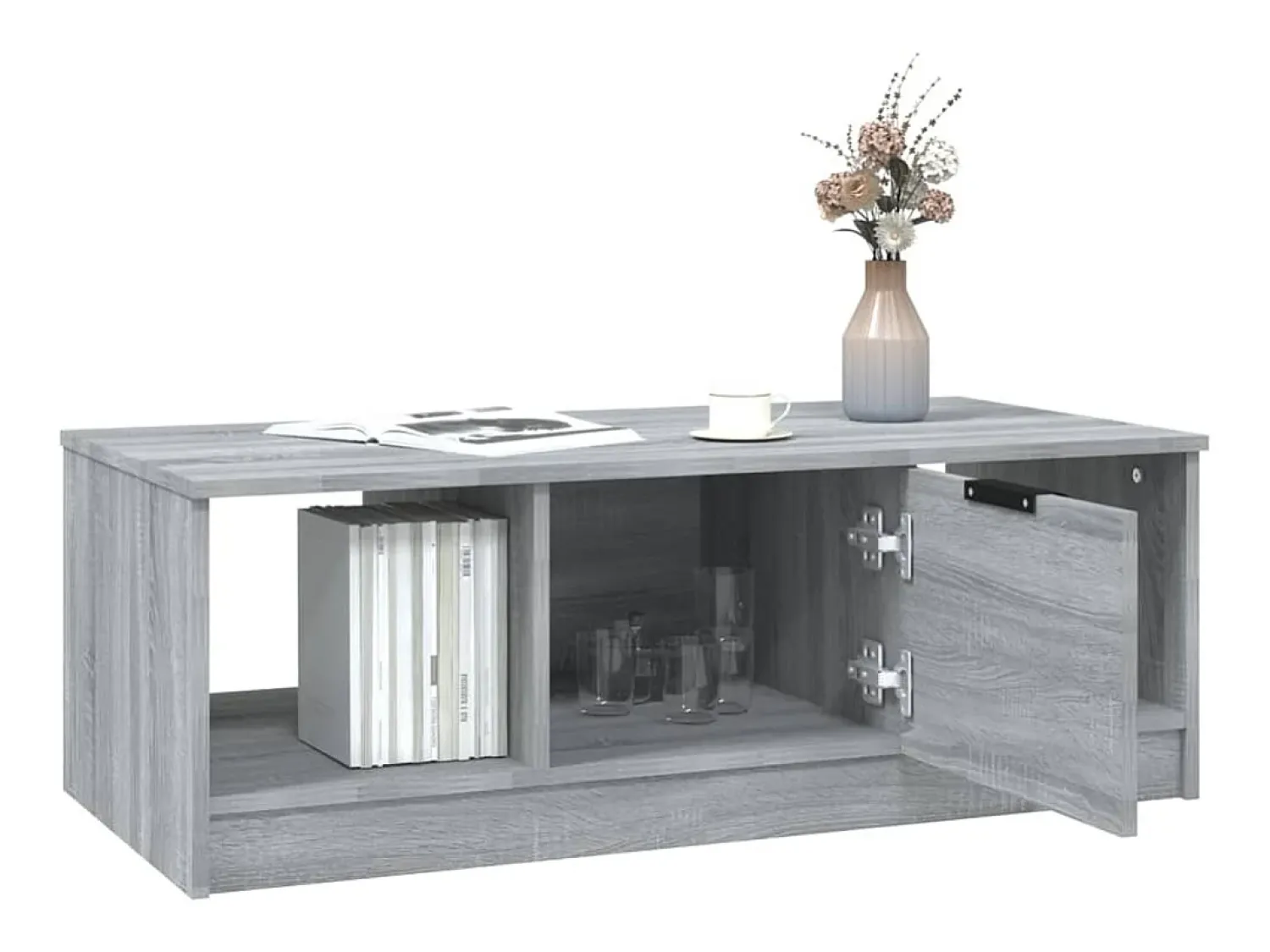 Mesa De Centro*vidaxl Mesa de centro 102x50x36cm derivados de madeira sonoma Cinzento