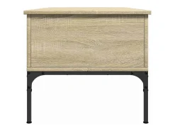 Mesa De Centro|vidaxl Mesa de centro 100x50x45cm deriv. madeira/metal carvalho sonoma Castanho