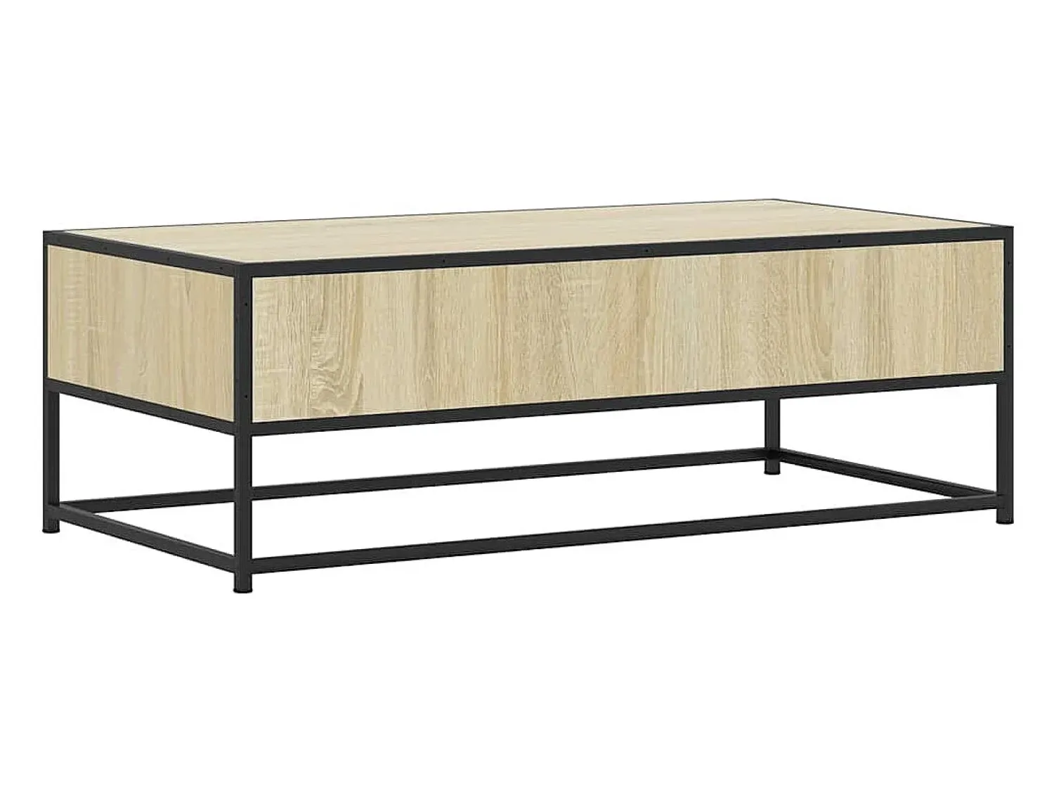 Mesa De Centro*vidaxl Mesa de centro 100x50x35cm deriv. madeira/metal carvalho sonoma Natural claro