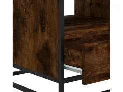 Mesa De Centro*vidaxl Mesa de centro 100x50x45cm deriv. madeira/metal carvalho fumado Natural claro