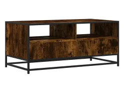Mesa De Centro*vidaxl Mesa de centro 100x50x45cm deriv. madeira/metal carvalho fumado Natural claro