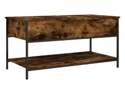 Mesa de centro 100x50x50cm deriv. madeira/metal carvalho fumado PT534048^ Mesa De Centro