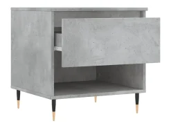 Best vidaxl Mesa de centro 50x46x50cm derivados de madeira cinzento-cimento Cinzento claro