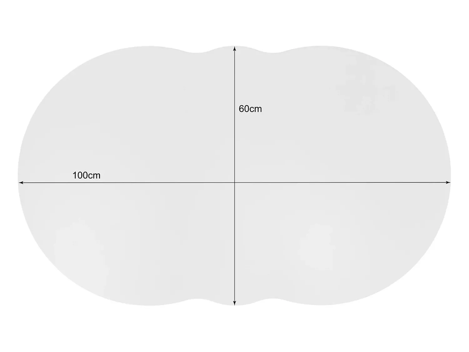 Mesa De Centro| Mesa de centro 100x39,2x60cm, formato nuvem com gavetas e compartimentos de arrumação, aglomerado, Branco